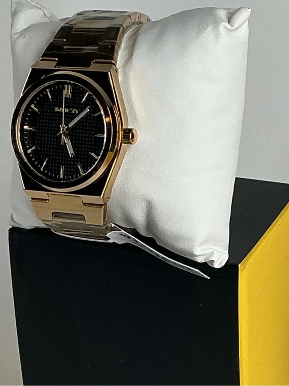 Invicta Gold-Tone Men's Bracelet Watch with Black Dial- 69408